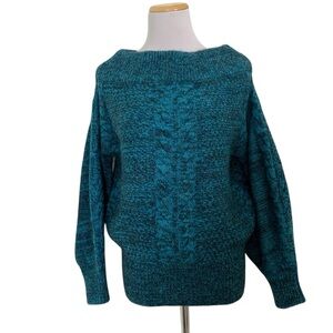 Anthropologie Sleeping On Snow Knit Marled Boat Neck Alpaca Blend Sweater